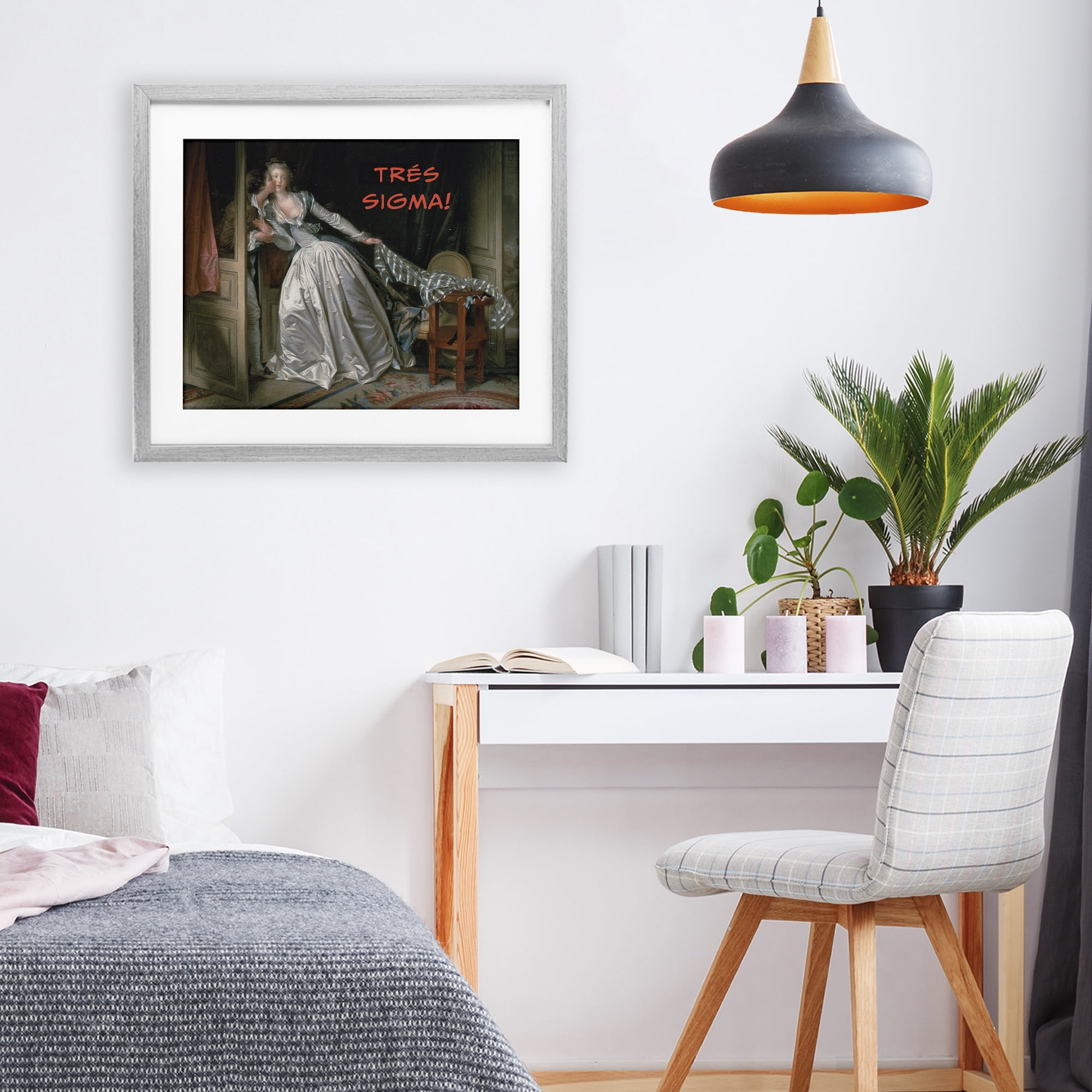 Stupell Industries Iconic Tres Sigma Gray Framed Print Under Glass, design by Grotto Studios
