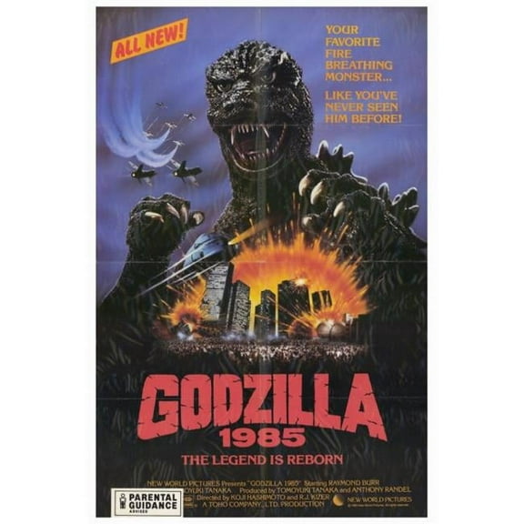 Pop Culture Graphics MOVGF3397 Godzilla 1985 Movie Poster Print, 27 x 40
