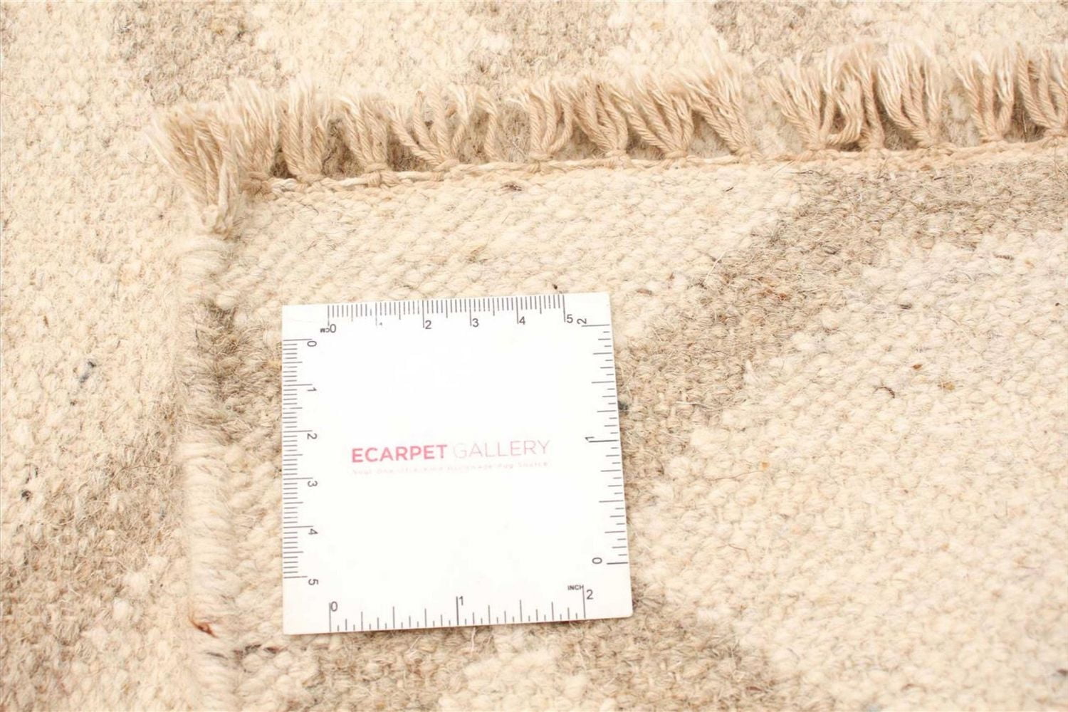 ECARPETGALLERY 5'2" x 7'10" Flat-weaves & Kilims Organica Hand Made Area Rug for Living Room, Dining Room and Bedroom in Ivory