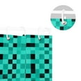 thumbnail image 5 of Green and Black Squares Shower Curtain Liner 66x72 Inch Waterproof Shower Curtains Decorative Bathroom with 12 Pack Hooks, 5 of 5