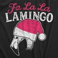 thumbnail image 2 of Womens Fa La La Lamingo T Shirt Funny Christmas Santa Hat Flamingo Tee Womens Graphic Tees, 2 of 7