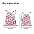 thumbnail image 4 of Kdxio Lilies Flowers Print Drawstring Backpack Bag,Waterproof Draw String Back Sack, Gym Drawstring Bags Swim Bag For Unisex, 4 of 9