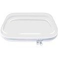 thumbnail image 1 of wonima02 Clear Hard Shell Zipper Case Hard Storage Plastic Zipper Boxes Stackable, Transparent & Ultra Versatile for Any Space White Medium, 1 of 1