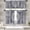 Abstract Flower Grey, variant on Grey Kitchen Window Curtains Valance and Tier Set 36 Inch, Striped Minimalist Geometric Grey Black 3 Piece Set Short Curtains, Window Treatment Tiers for Living Room Bedroom