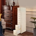 thumbnail image 5 of 6 Tier Storage Cabinet with 7 Drawers Rolling Narrow Dresser Tower Stand Organizer, 5 of 12