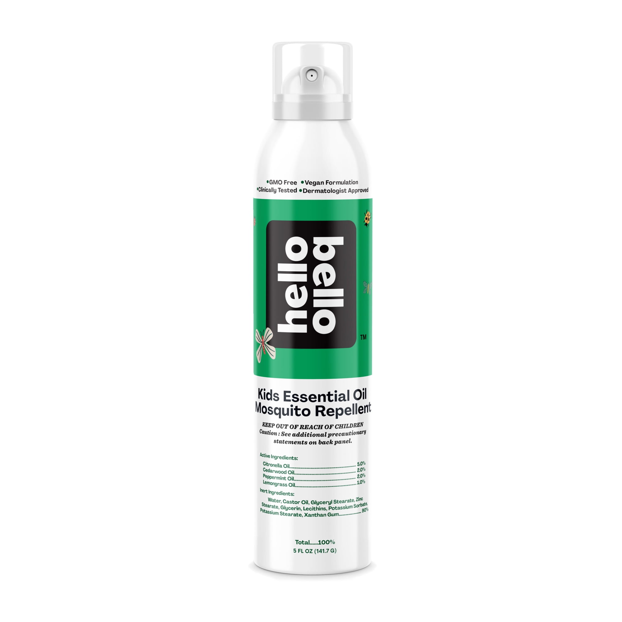 Hello Bello Kids Mosquito Repellent, Made with Natural Plant-Based Essential Oils, 5.0 oz