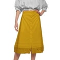 thumbnail image 1 of Moomaya Solid Cotton Skirts For Women Button Down A-Line Knee Length Skirts, 1 of 5