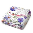 thumbnail image 3 of Floral Colorful Flower Throw Blanket for Women, Men & Kids - Super Soft Plush Blanket Throw Fleece Blanket Animal Blanket, 3 of 7