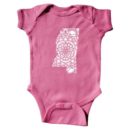 

Inktastic Mississippi Silhouette Mandala Gift Baby Boy or Baby Girl Bodysuit