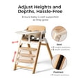 thumbnail image 2 of Momcozy High Chair for Babies, Toddlers & Adults Up to 308 Lbs, 5 in 1 Convertible Baby Highchair with Food-Grade Tray, Dishwasher-Safe, Adjustable & Ergonomic, Natural Wood, 2 of 12