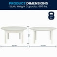 thumbnail image 6 of Flash Furniture HERCULES 60" Round Wooden Farmhouse Folding Table White (XAF60RDWH), 6 of 16