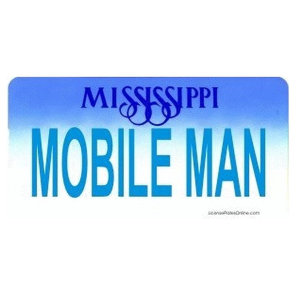 Design It Yourself Mississippi Bicycle Plate #2. Free Personalization on Plate