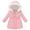 Light Pink, variant on Girls Winter Coats Hooded Jackets Kids Zipper Parka Warm Outwear(Pink,7-8 Years)