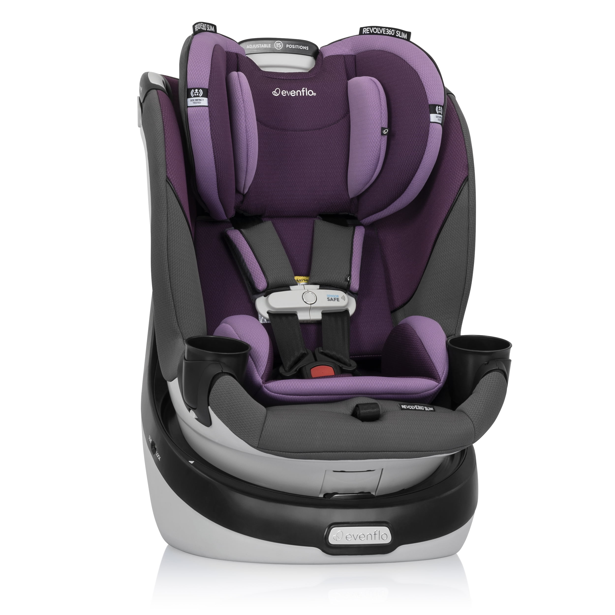 Gold Revolve360 Slim 2-in-1 Rotational Car Seat with SensorSafe (Obsidian Black)