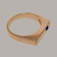 thumbnail image 4 of LBG British Made Spectacular 14k Rose Gold Natural Sapphire Mens Band Ring - 33 size options - Size 10.5, 4 of 6