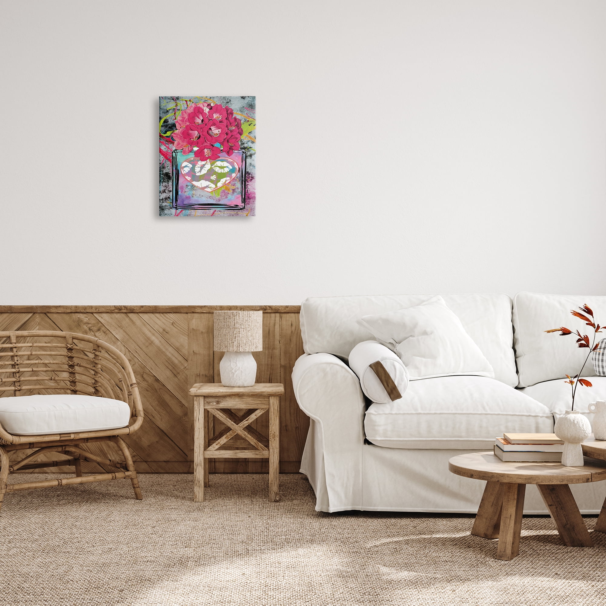 Stupell Industries Urban Glam Lily Bouquet Botanical & Floral Painting Gallery Wrapped Canvas Print Wall Art, 16 x 20