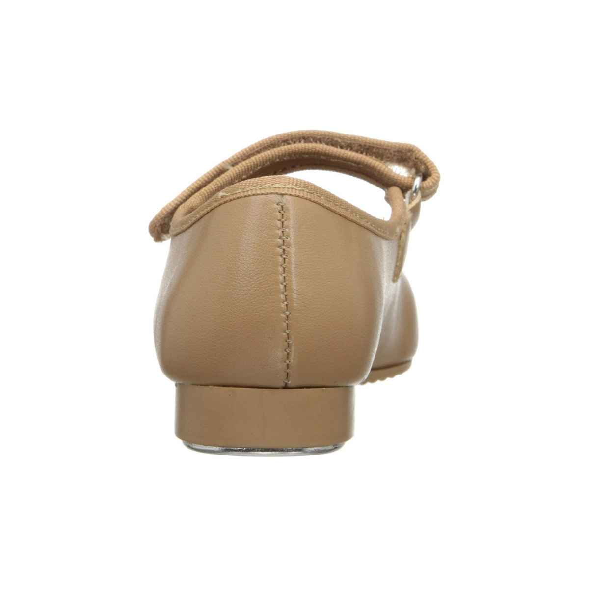Dance Class Molly Jane Caramel Patent Tap Shoes with Hook-and-loop Strap for Toddler Girls Size 11.5