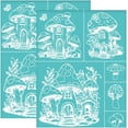 thumbnail image 1 of 2 plantillas de serigrafía con diseño de casa de setas de 28 x 22 cm (11 x 8,6 pulgadas). Plantillas autoadhesivas para serigrafía, plantillas de malla para transferencia, decoración del hogar., 1 of 9