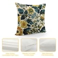 thumbnail image 4 of Leisuo Good, Zippered Pillowcases Throw Pillow Covers Floral Jacquard Print Blue Yellow for Home Sofa Bedding White, 4 of 5