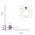 thumbnail image 3 of ANGARA Natural Classic Oval 2.28 ct Amethyst Ring in 14K Yellow Gold for Women (Size-10x8mm) | February Birthstone, Birthday, Anniversary, Jewelry Gift for Women | Natural Amethyst Ring, 3 of 7