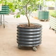 thumbnail image 5 of Vego Garden 2 x 2 ft Self-Watering Rolling Planter Raised Garden Bed Kits-Modern Gray, 5 of 9