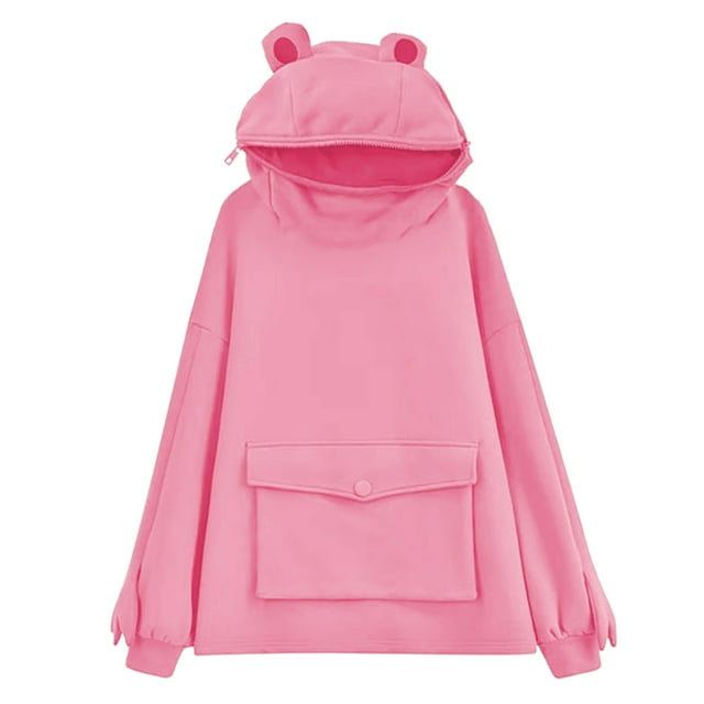 Femmes Nouveauté Frog Sweat à Capuche à Manches Longues avec Poche