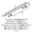 thumbnail image 4 of Amerock Bar Pulls 7-9/16 in (192 mm) Center-to-Center Caramel Bronze Cabinet Pull, 4 of 5