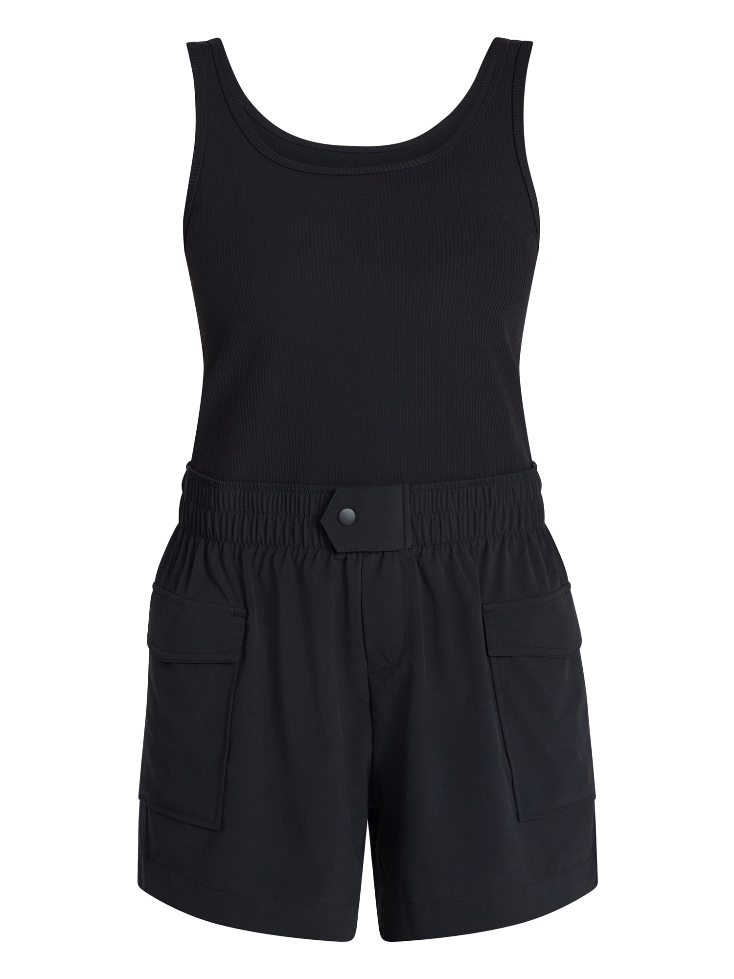 Avia Women's Mixed Media Active Romper, Sizes XS-XXXL