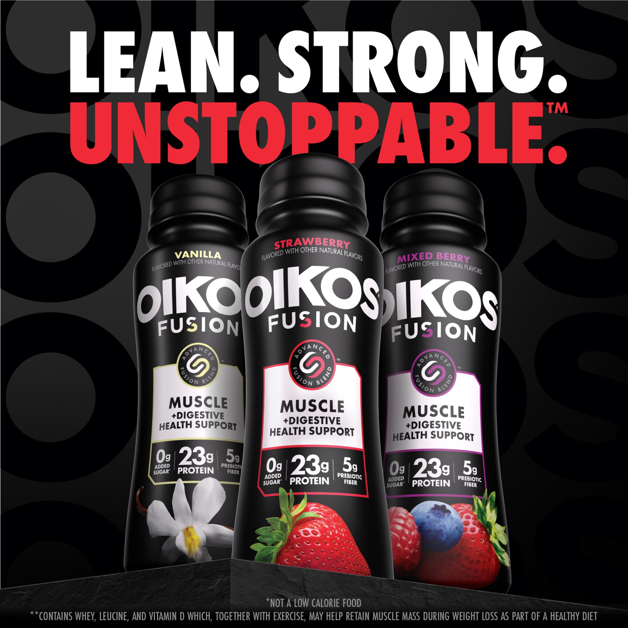 Oikos Fusion Drink, Strawberry, 7 Fl Oz Bottle