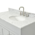thumbnail image 4 of Ariel Hamlet 43 In. Right Offset Oval Sink Vanity With 0.75 In. Carrara White Countertop In Grey, 4 of 11