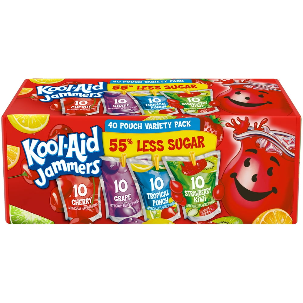 KoolAid Jammers Artificially Flavored Drink Variety Pack, 40 ct. Box