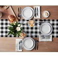 thumbnail image 3 of Table Runner Dresser Scarves 72 Inch Long, Farm Bee Gnome Daisy Floral Linen Dining Table Runners White Black Plaid Buffalo Tabletop Scarf for Wedding Holiday Party Kitchen, 3 of 7