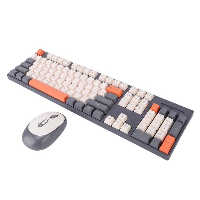 Combinación De Teclado Y Ratón Inalámbricos, 800, 1200 Y 1600 DPI, Teclado Ergonómico Inalámbrico Para Ordenador 2,4 Ghz, Modo Suspensión Inteligente, Teclas Altas Y Bajas