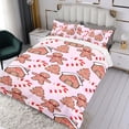 thumbnail image 3 of Hombre de Pan de Jengibre Conjunto de sábanas temático, trío de piezas, cómodo y amigable con la piel, diseño único, regalo de decoración para el hogar para familiares, amigos y fans,135cm *200cm, 3 of 6