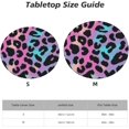 thumbnail image 2 of Neon Leopard Grain Print Tablecloth with Elastic Edge, Round Table Cover Washable Reusable Table Cloths for Kitchen Dining Party, 2 of 6