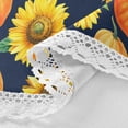 thumbnail image 4 of SKYSONIC Watercolor Pumpkin Round Tablecloth 60inch Indoor Wrinkle Free, Fall Sunflowers Circular Lace Table Cover Washable for Kitchen Party BBQ Dining Decor, 4 of 7