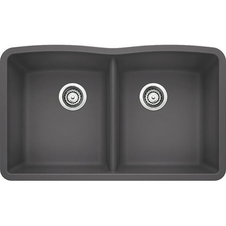 Blanco 441470 32" Diamond Equal Double Bowl , Cinder