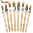 thumbnail image 1 of Trim Paint Brush with Wooden Handle Round Edge Painting Tool, 1 of 5