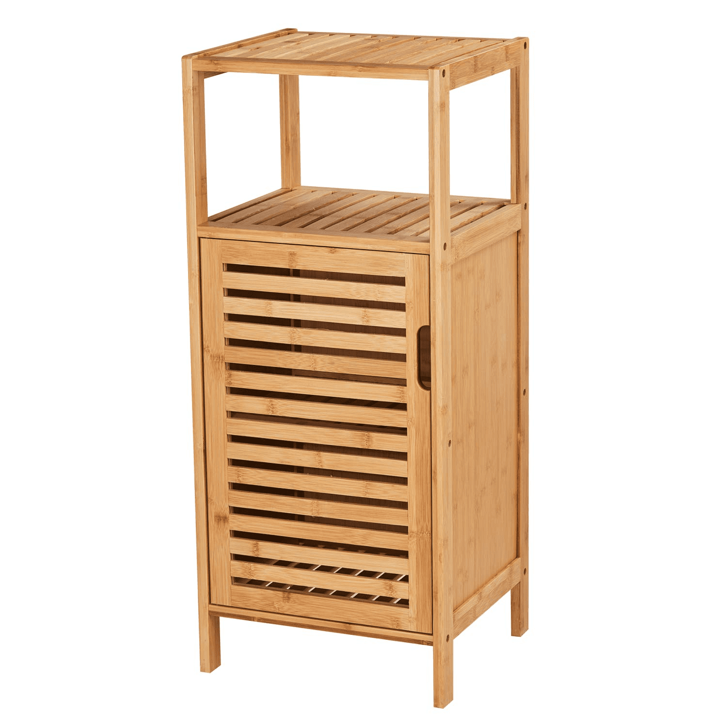 Buy Bamboo FreeStanding Corner Storage with Door and Shelf