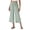 GREEN, variant on Womens Pants Summer Capri Pants Waisted Drawstring Linen Pants Women Wide Leg Casual Pants with Pockets L