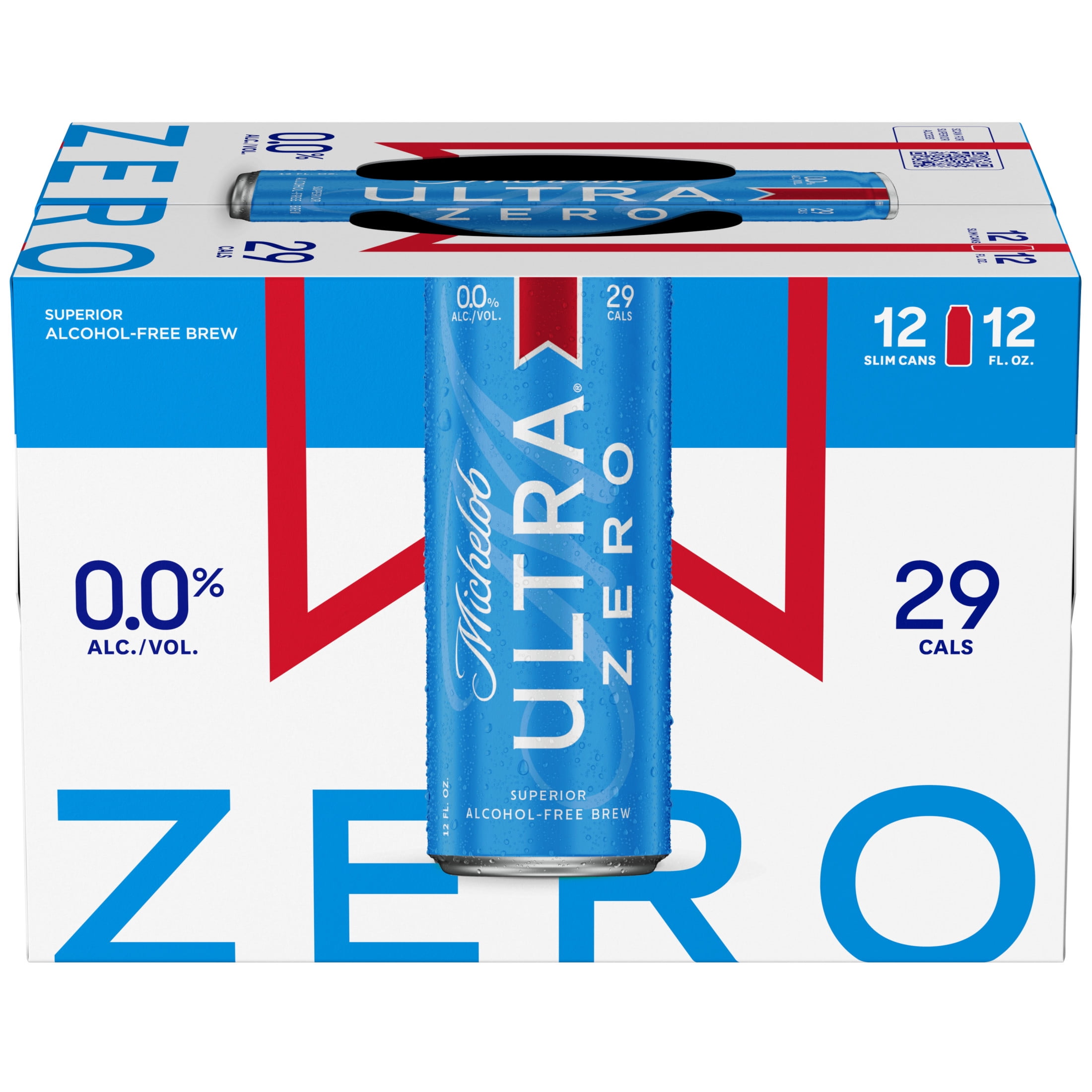 Michelob Ultra ZERO Non-alcoholic American Lager Beer 12 pack 12 fl oz Aluminum Cans, 0% ABV