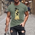 thumbnail image 1 of Blusas y camisas de manga corta y cuello redondo para hombre. Blusas/camisetas de manga corta con cuello redondo y estampado de Halloween para hombre. Blusa para hombre., 1 of 5