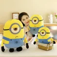 thumbnail image 2 of Figuras de acción de Minions de 30-65cm, personajes de películas, juguetes de peluche amarillos, Bob Stuart en pantalones vaqueros, muñecos de peluche, pasatiempos, regalo de Navidad para niños, 2 of 5