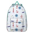 thumbnail image 1 of Boat Anchor Lighthouse Wave Travel Backpack Durable Travel Backpack with Nautical Coastal Print Comfortable Carrying Large Capacity Anti-theft Multifunctional Features for School Travel and Daily Use, 1 of 5