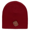 thumbnail image 5 of Barrel Embroidered 8 inch Acrylic Short Blank Beanie - Red OSFM, 5 of 5