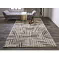 thumbnail image 2 of Palatez Diamond Medallion Wool Rug, Warm Gray/Ivory Cream, 5ft x 8ft Area Rug, 2 of 7
