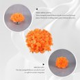 thumbnail image 3 of Artificial Flowers,2.4x1.6in Artificial Marigold for Day of the Dead Flower,QZS Portable Flowers for Marigold Garland Making,Orange,60Pack, 3 of 6