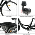 thumbnail image 3 of PRIJESSE 24" 7-Speed Adult Tricycle with Large Basket, Black, 3 of 5