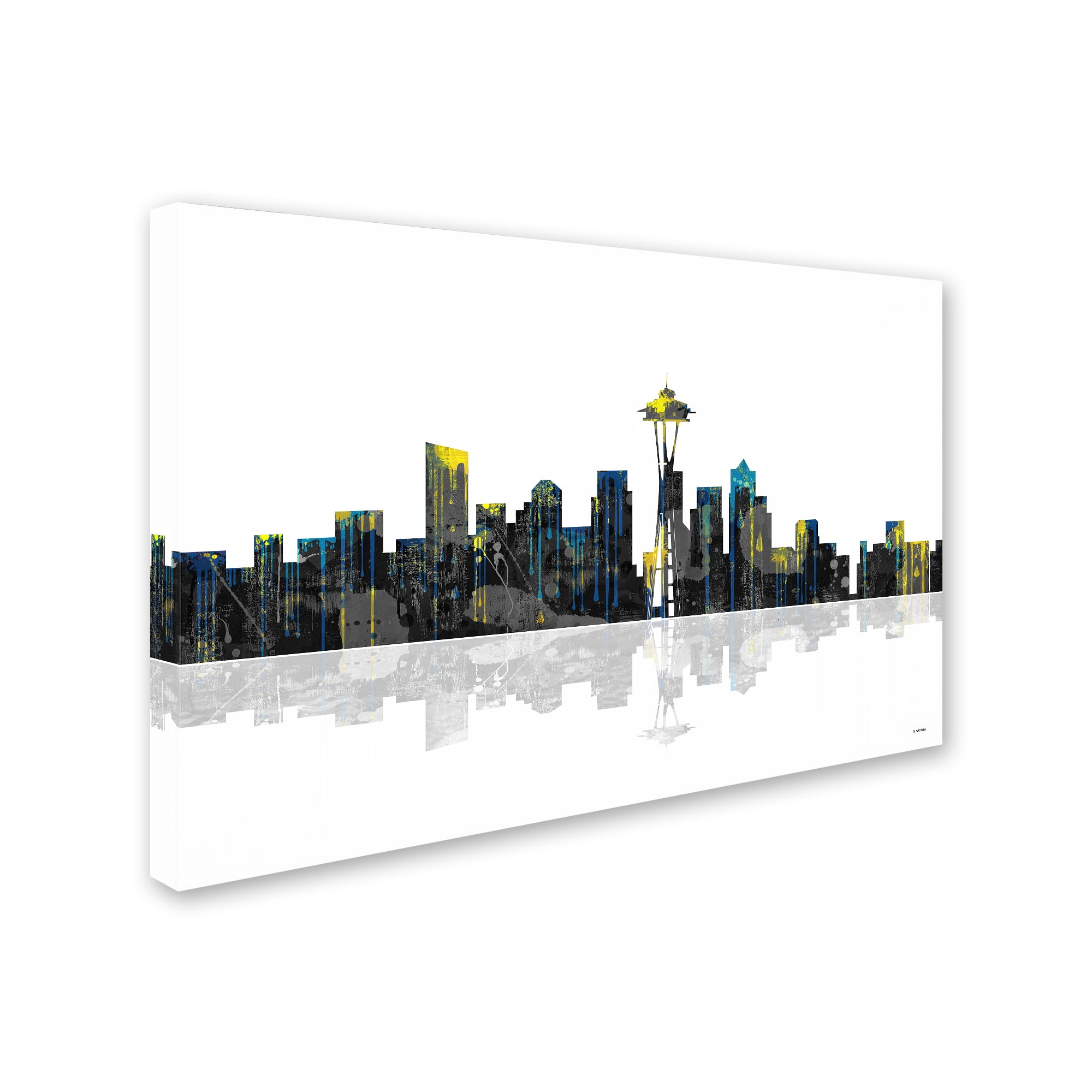 Marlene Watson "Seattle Washington Skyline" Canvas Art