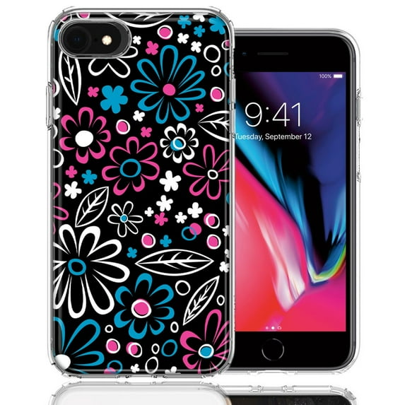 MUNDAZE For Apple iPhone 7/8/SE Cute Daisies Design Double Layer Phone Case Cover